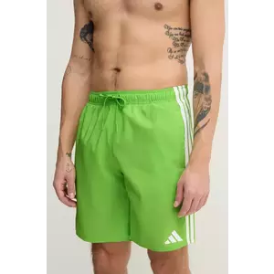 adidas pantaloni scurti de baie 3S BLD SH 8IN culoarea verde, JD4242 imagine