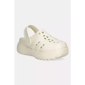 adidas papuci Adilette Clog Platform femei, culoarea bej, cu platforma, JP7159 imagine