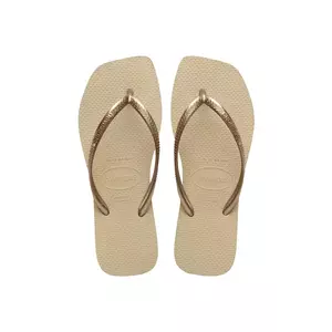 Havaianas slapi SQUARE femei, culoarea auriu, cu toc plat, 4148301-0154 imagine