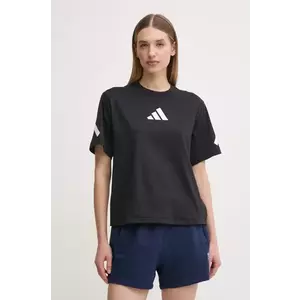 adidas tricou din bumbac Z.N.E. femei, culoarea negru, JJ4778 imagine