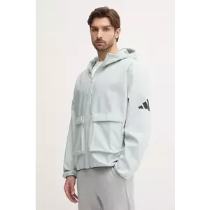 adidas geaca City Escape barbati, culoarea verde, de tranzitie, oversize, JF3302 imagine