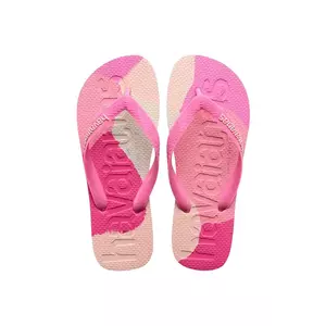 Havaianas slapi TOP LOGOMANIA COLORS II femei, culoarea roz, cu toc plat, 4147526-0129 imagine