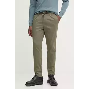 Lindbergh pantaloni barbati, culoarea verde, mulata, 30-003127 imagine