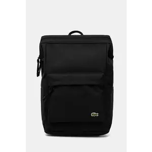 Lacoste rucsac culoarea negru, mare, neted, NU4598NE imagine