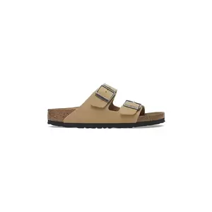 Birkenstock papuci din nubuc Arizona Birkibuc culoarea bej, 1029170 imagine