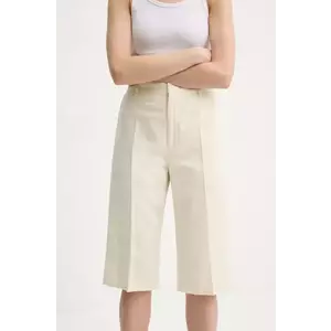 Filippa K pantaloni scurți din amestec de in culoarea bej, modelator, high waist, 31428 imagine