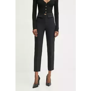 Elisabetta Franchi pantaloni femei, culoarea negru, mulata, high waist, PA07751E2 imagine