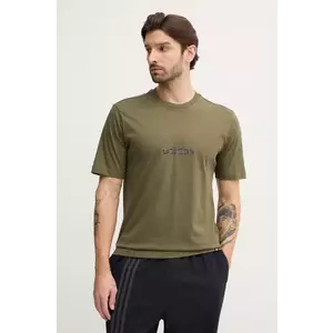 adidas tricou din bumbac Camo barbati, culoarea verde, cu imprimeu, JN1405 imagine