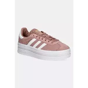 adidas Originals sneakers de piele întoarsă pentru copii GAZELLE BOLD culoarea portocaliu, JQ7406 imagine