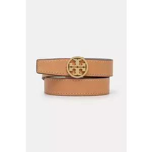 Tory Burch curea de piele cu doua fete Miller femei, culoarea alb, 138935.139 imagine