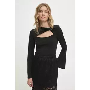 Answear Lab bluza femei, culoarea negru, neted imagine