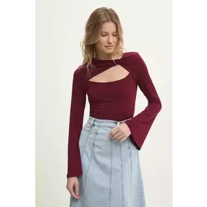 Bluza bordo tricotata imagine