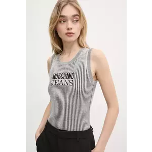 Moschino Jeans top femei, culoarea gri, 0884 3205 imagine