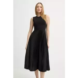 Theory rochie culoarea negru, midi, evazati, O1005602 imagine