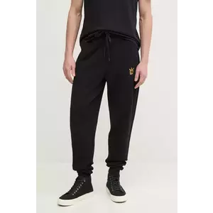 ZADIG&VOLTAIRE pantaloni de trening din bumbac culoarea negru, neted, JMPA00016 imagine