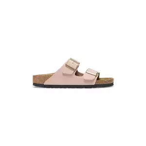 Birkenstock papuci din piele Arizona femei, culoarea roz, 1026170 imagine