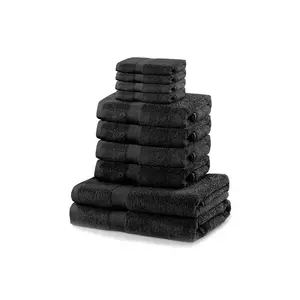 home & lifestyle set de prosoape Marina 10-pack culoarea negru, 0 imagine