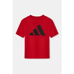 adidas tricou de bumbac pentru copii culoarea rosu, cu imprimeu, JN8007 imagine