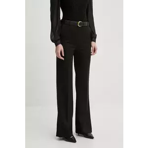 Morgan pantaloni PITT.F femei, culoarea negru, evazati, high waist, PITT.F imagine