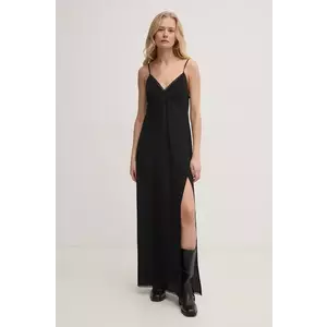 ZADIG&VOLTAIRE rochie de matase culoarea negru, maxi, evazati, WWDR02529 imagine