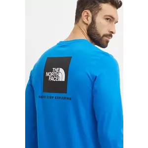 The North Face longsleeve din bumbac Redbox culoarea violet, cu imprimeu, NF0A87NN16Y1 imagine