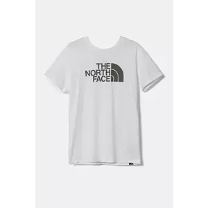 The North Face tricou copii S/S EASY TEE culoarea alb, cu imprimeu, NF0A8DRN9ZN1 imagine