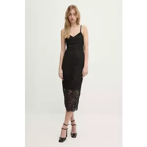 Blugirl Blumarine rochie culoarea negru, midi, mulata, RA5200.J4895 imagine