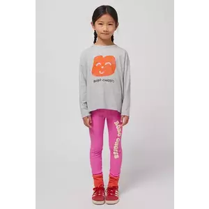 Bobo Choses leggins copii Wavy culoarea roz, neted, 125AC074 imagine