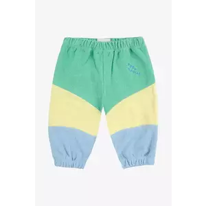 Bobo Choses pantaloni de trening pentru bebeluși culoarea verde, neted, 125AB057 imagine