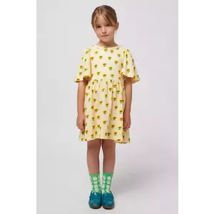 Bobo Choses rochie din bumbac pentru copii Sunflower culoarea galben, mini, evazati, 125AC090 imagine