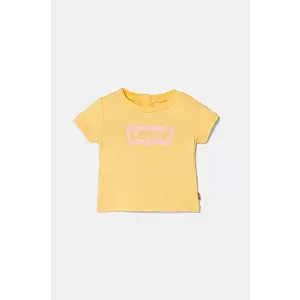 Levi's tricou din bumbac pentru bebelusi BATWING TEE culoarea galben, 1EK825 imagine