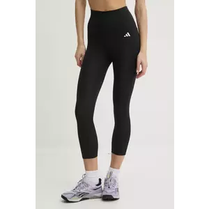 adidas Performance leggins de antrenament Optime Essentials culoarea negru, neted, IY9243 imagine