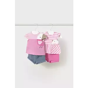 Mayoral Newborn compleu bebe 2-pack culoarea roz imagine