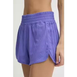 adidas Performance pantaloni scurți de antrenament Pacer culoarea violet, neted, high waist, JD2310 imagine