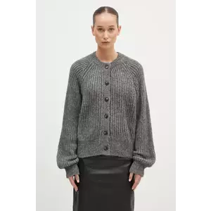 Samsoe Samsoe cardigan din amestec de lana Salayla culoarea gri, light, F24300040 imagine