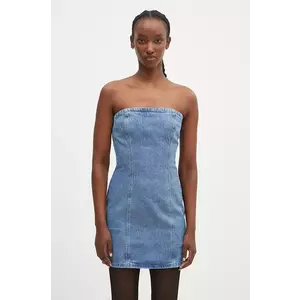 Rotate rochie din denim Rhinestone Denim mini, mulata, 1126361468 imagine