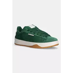 Tommy Jeans sneakers din piele intoarsă SKATER SNEAKER culoarea verde, EM0EM01607 imagine