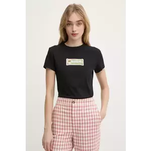 Moschino Jeans tricou din bumbac femei, culoarea negru, 0703 3229 imagine