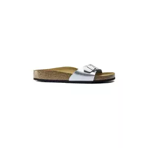 Birkenstock papuci Madrit femei, culoarea argintiu imagine