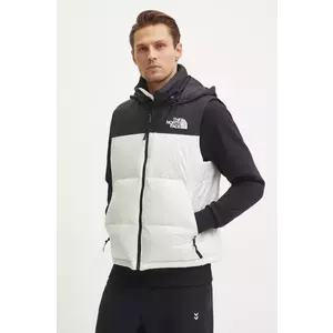 The North Face vesta de puf 1996 Retro Nuptse barbati, culoarea bej, de iarna, NF0A3JQQROU1 imagine