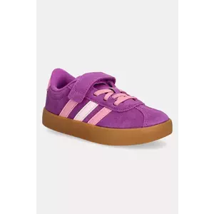 adidas sneakers de piele întoarsă pentru copii VL COURT 3.0 culoarea violet, JH6316 imagine