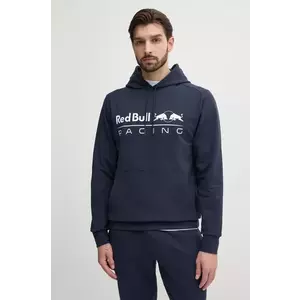 Red Bull Racing x Pepe Jeans bluza TEAM LOGO HOODY barbati, culoarea albastru marin, cu glugă, cu imprimeu, RM580016 imagine