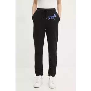 Moschino Jeans pantaloni de trening din bumbac culoarea negru, cu imprimeu, 0333 3228 imagine