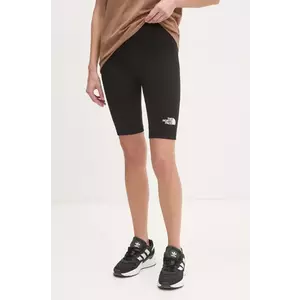 The North Face pantaloni scurti Simple Dome femei, culoarea negru, neted, high waist, NF0A8C2HJK31 imagine