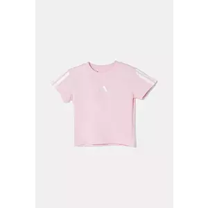 adidas tricou de bumbac pentru copii culoarea roz, JF3678 imagine