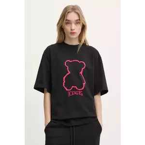 Iceberg tricou din bumbac femei, culoarea negru, F5B2 6327 imagine