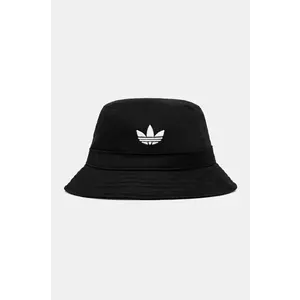 adidas Originals palarie din bumbac Adicolor culoarea negru, bumbac, JC6041 imagine