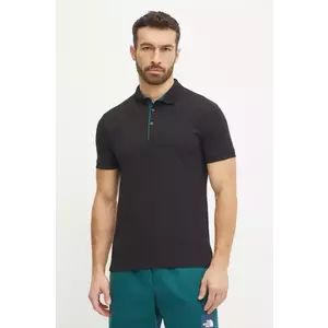 The North Face polo de bumbac Premium Slim culoarea negru, neted, NF0A8C1NJK31 imagine