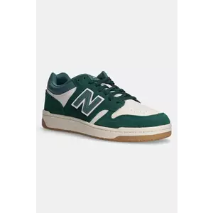 New Balance sneakers din piele 480 culoarea verde, BB480LPA imagine