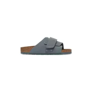 Birkenstock slapi de piele Kyoto femei, culoarea gri, 1029157 imagine